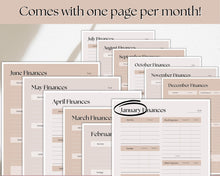 Load image into Gallery viewer, Monthly Budget Planner Printable | Financial Income, Expenses, Debt, Paycheck &amp; Savings Tracker Template | Lux
