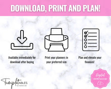 Load image into Gallery viewer, Monthly Budget Planner Printable | Financial Income, Expenses, Debt, Paycheck &amp; Savings Tracker Template | Brit Pink
