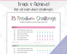 Load image into Gallery viewer, EDITABLE 75 MEDIUM Challenge Tracker | 75medium Printable Challenge, Fitness &amp; Health Planner | Medium
