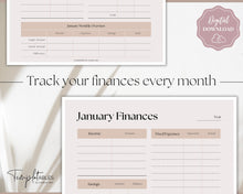 Load image into Gallery viewer, Monthly Budget Planner Printable | Financial Income, Expenses, Debt, Paycheck &amp; Savings Tracker Template | Lux
