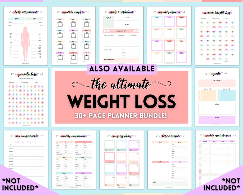 Weight Tracker  Bella Grace Planners