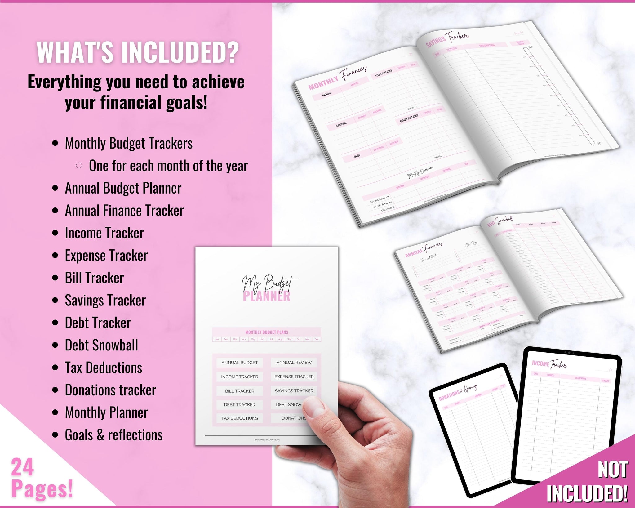 Printable Monthly Budget Planner Budget Template Finance Planner Budget  Plan Financial Journal Monthly Budget Sheet A4 and Letter 