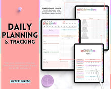 Load image into Gallery viewer, ADHD Digital Planner - Daily Planner for Neurodivergent Adults | Brain Dump Template, To Do List, Cleaning, Symptom Tracker for GoodNotes &amp; iPad | Pastel Rainbow
