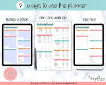 Load image into Gallery viewer, Editable Biweekly Budget Planner Template |  Printable Paycheck Tracker, Finance Planner, Zero Based Budget Binder | Colorful Sky
