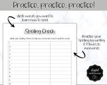 Load image into Gallery viewer, Spelling Practice Worksheet Templates for Spelling Word Tests | Mono
