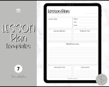 Load image into Gallery viewer, Lesson Plan Template Printable | Teacher Lesson Plan, Editable Digital Lesson Planner | Mono
