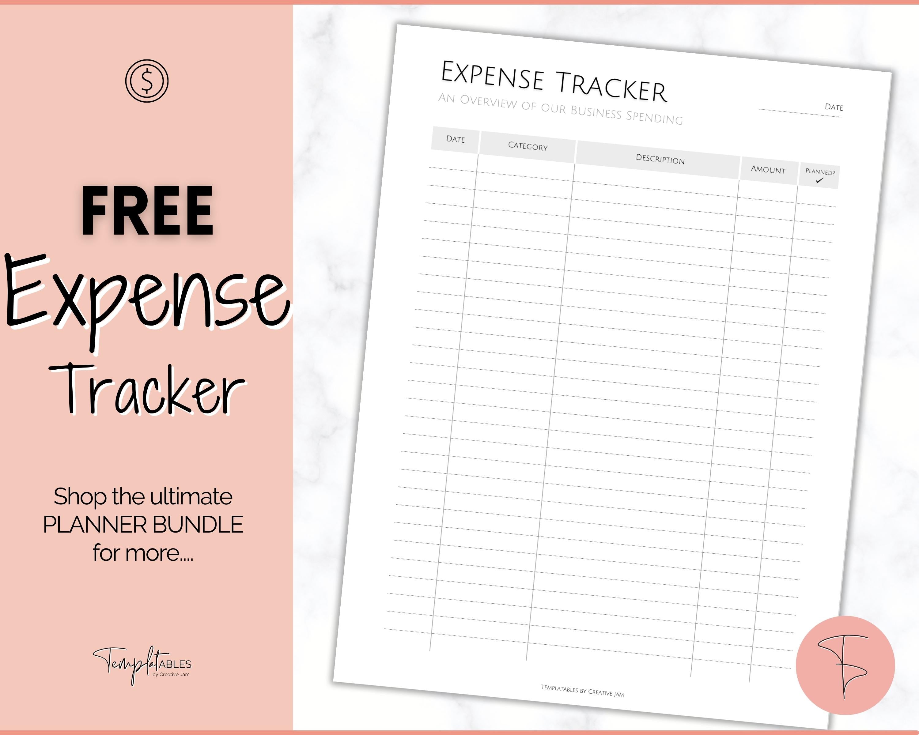 FREE Expense Tracker, Budget Planner, Finances | Minimalist