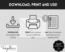 Load image into Gallery viewer, Spelling Practice Worksheet Templates for Spelling Word Tests | Mono
