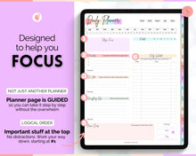 Load image into Gallery viewer, ADHD Digital Planner - Daily Planner for Neurodivergent Adults | Brain Dump Template, To Do List, Cleaning, Symptom Tracker for GoodNotes &amp; iPad | Pastel Rainbow
