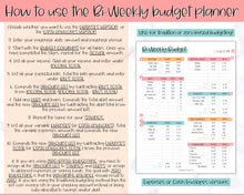 Load image into Gallery viewer, Editable Biweekly Budget Planner Template |  Printable Paycheck Tracker, Finance Planner, Zero Based Budget Binder | Colorful Sky
