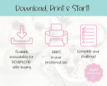 Load image into Gallery viewer, EDITABLE 75 MEDIUM Challenge Tracker | 75medium Printable Challenge, Fitness &amp; Health Planner | Medium
