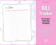 Load image into Gallery viewer, Savings Tracker BUNDLE | Income, Expenses, Savings &amp; Bill Tracker Printables, Personal Finance Planner Binder | Brit Pink
