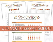 Load image into Gallery viewer, EDITABLE 75 SOFT Challenge Tracker | 75soft Printable Challenge, Fitness &amp; Health Planner | Fall
