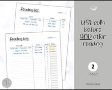 Load image into Gallery viewer, Reading Log Printable for Kids | Reading List, Summer Reading Challenge &amp; Book Tracker | Mono
