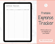 Load image into Gallery viewer, FREE - Expense Tracker Bundle | Income, Savings, Budget, Bill &amp; Spending Tracker for Personal Finance | Pink
