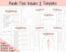 Load image into Gallery viewer, EDITABLE 75 SOFT Challenge Tracker | 75soft Printable Challenge, Fitness &amp; Health Planner | Pink Watercolor
