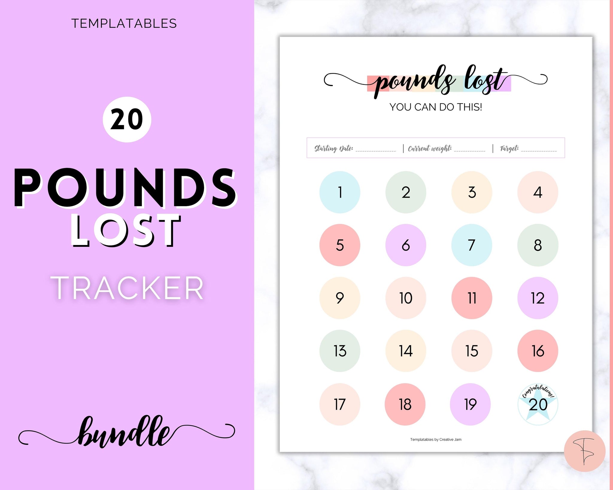 PR80 - Weight Tracker - Printable Insert – My Minimal Planner