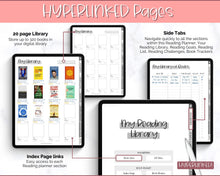 Load image into Gallery viewer, Digital Reading Journal for GoodNotes | Digital Book Journal for Book Lovers | iPad Book Tracker, Book Review &amp; Book Planner | Sky Mono
