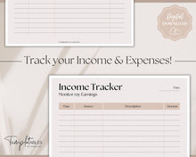 Load image into Gallery viewer, Savings Tracker BUNDLE | Income, Expenses, Savings &amp; Bill Tracker Printables, Personal Finance Planner Binder | Lux
