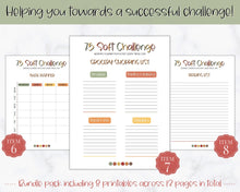 Load image into Gallery viewer, EDITABLE 75 SOFT Challenge Tracker | 75soft Printable Challenge, Fitness &amp; Health Planner | Fall
