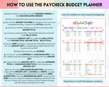 Load image into Gallery viewer, Editable Paycheck Budget Planner Template | Printable Paycheck Tracker, Finance Planner, Zero Based Budget Binder | Pastel Rainbow
