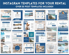 Load image into Gallery viewer, AIRBNB Instagram Templates | Editable Social Media Posts on Canva | Lovelo Navy
