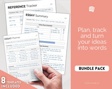 Load image into Gallery viewer, Essay Planner Printable BUNDLE for Students | Essay Writing Template for College Assignment, School, Homework &amp; Projects | Minimalist
