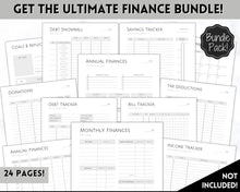 Load image into Gallery viewer, 5k Envelope Challenge, 5000 Savings Tracker Printable, 100 Envelopes Save, Budget Cash Envelope, 100 day challenge, Money Saving Finance | Mono
