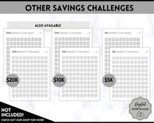 Load image into Gallery viewer, 5k Envelope Challenge, 5000 Savings Tracker Printable, 100 Envelopes Save, Budget Cash Envelope, 100 day challenge, Money Saving Finance | Mono
