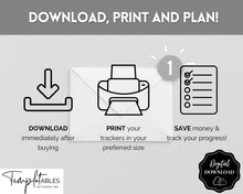 Load image into Gallery viewer, 5k Envelope Challenge, 5000 Savings Tracker Printable, 100 Envelopes Save, Budget Cash Envelope, 100 day challenge, Money Saving Finance | Mono
