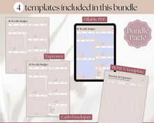 Load image into Gallery viewer, Editable Biweekly Budget Planner Template |  Printable Paycheck Tracker, Finance Planner, Zero Based Budget Binder | Lux
