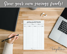 Load image into Gallery viewer, Sinking Funds Tracker BUNDLE | Printable Savings, Budget &amp; Finance Trackers | Mono Swash
