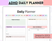 Load image into Gallery viewer, ADHD Daily Planner for Adults - Made for Neurodivergent Brains | Rainbow
