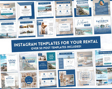 Load image into Gallery viewer, AIRBNB Instagram Templates | Editable Social Media Posts on Canva | Lovelo Navy
