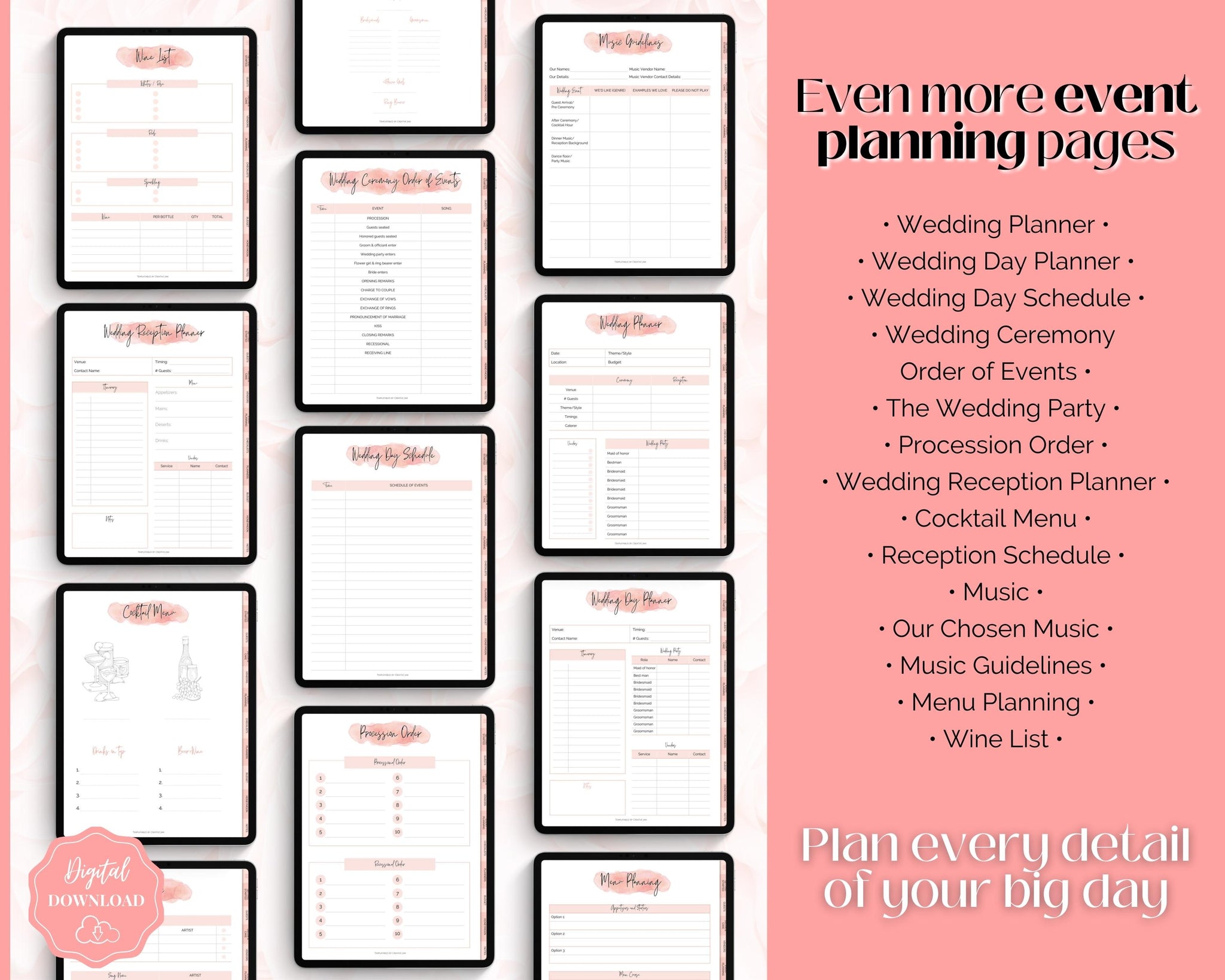 free digital wedding planner goodnotes