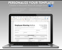 Load image into Gallery viewer, Employee Disciplinary Form | EDITABLE Warning Notice for Small Business Human Resources | Employee Write Up, HR Performance Discipline Forms
