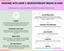 Load image into Gallery viewer, ADHD Daily Planner for Adults - Made for Neurodivergent Brains | Rainbow
