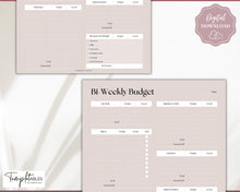 Load image into Gallery viewer, Editable Biweekly Budget Planner Template |  Printable Paycheck Tracker, Finance Planner, Zero Based Budget Binder | Lux
