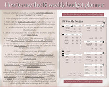 Load image into Gallery viewer, Editable Biweekly Budget Planner Template |  Printable Paycheck Tracker, Finance Planner, Zero Based Budget Binder | Lux
