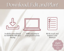 Load image into Gallery viewer, Editable Biweekly Budget Planner Template |  Printable Paycheck Tracker, Finance Planner, Zero Based Budget Binder | Lux
