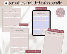 Load image into Gallery viewer, Editable Paycheck Budget Planner Template | Printable Paycheck Tracker, Finance Planner, Zero Based Budget Binder | Lux
