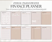 Load image into Gallery viewer, Finance Planner BUNDLE | Budget Planner Templates, Financial Savings Tracker Printables, Monthly Debt, Bill, Spending, Expenses Tracker | Lux
