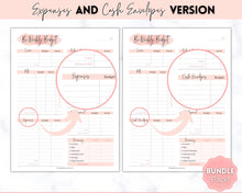 Load image into Gallery viewer, Editable Biweekly Budget Planner Template |  Printable Paycheck Tracker, Finance Planner, Zero Based Budget Binder | Pink Watercolor
