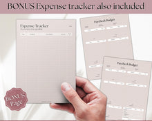 Load image into Gallery viewer, Editable Paycheck Budget Planner Template | Printable Paycheck Tracker, Finance Planner, Zero Based Budget Binder | Lux
