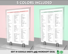 Load image into Gallery viewer, Airbnb Essentials Checklist | EDITABLE Airbnb Inventory List for Airbnb Hosts | Mono
