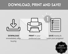 Load image into Gallery viewer, Save 2023 in 2023 Savings Tracker | 2k Savings Challenge Printable | Mono
