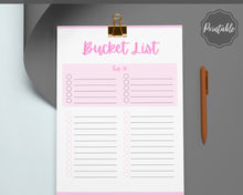 Load image into Gallery viewer, Bucket List Printable! 3 Templates Included! Top 100 things to do, Wish List Tracker, Holiday, Travel, New Year, Goal Planner, To Do List | Multi Color
