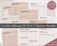 Load image into Gallery viewer, Editable Paycheck Budget Planner Template | Printable Paycheck Tracker, Finance Planner, Zero Based Budget Binder | Lux
