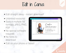 Load image into Gallery viewer, Business Card Template. DIY add logo &amp; photo! Editable Canva Design. Minimalist, Modern, Realtor Marketing, Real Estate, Realty Professional | Mono Style 1
