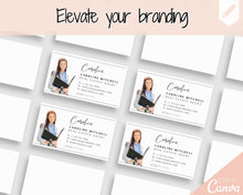 Load image into Gallery viewer, Business Card Template. DIY add logo &amp; photo! Editable Canva Design. Minimalist, Modern, Realtor Marketing, Real Estate, Realty Professional | Mono Style 1
